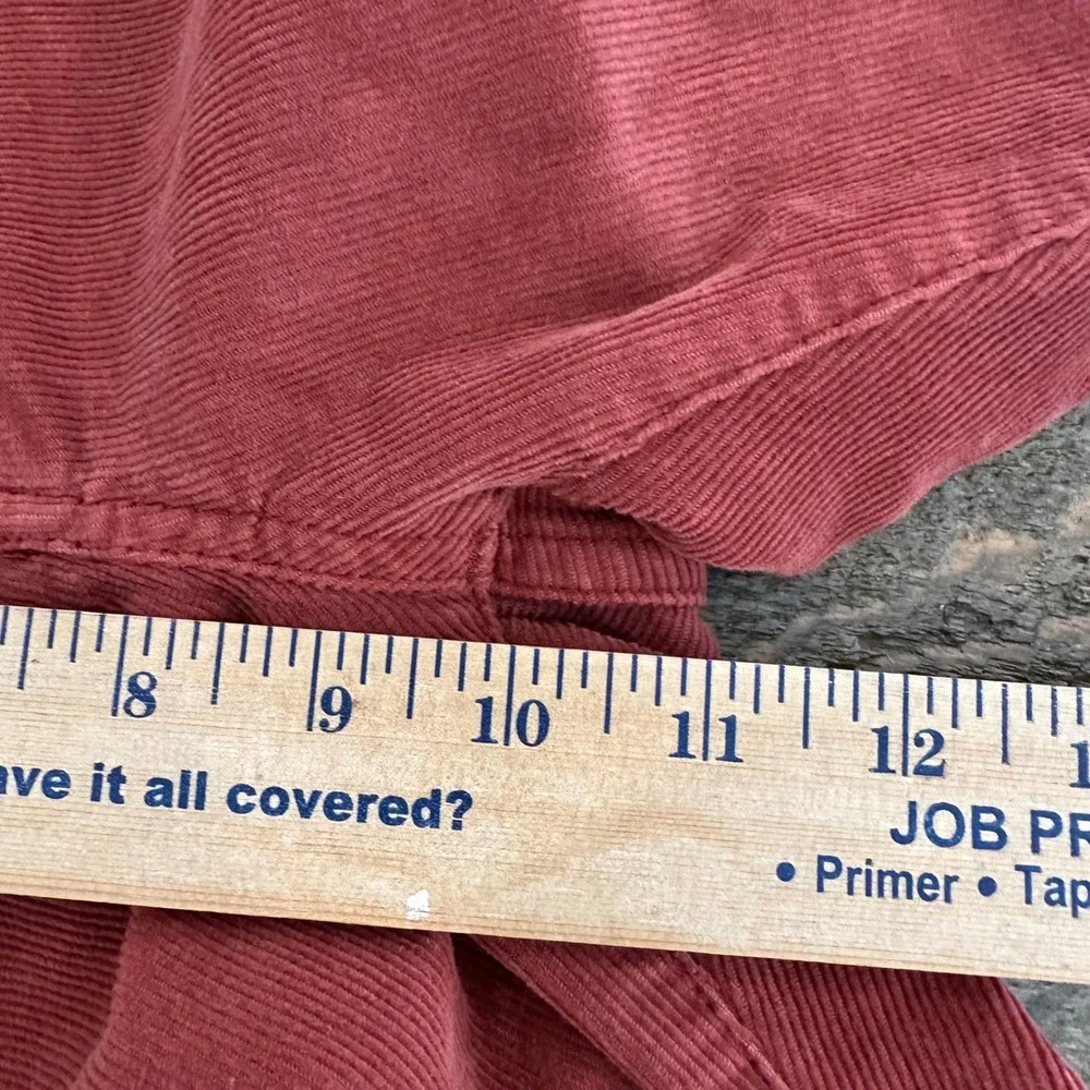Madewell Cali demi boot Corduroy Flare Button Fly Jeans Rust Red Women's Size 26
